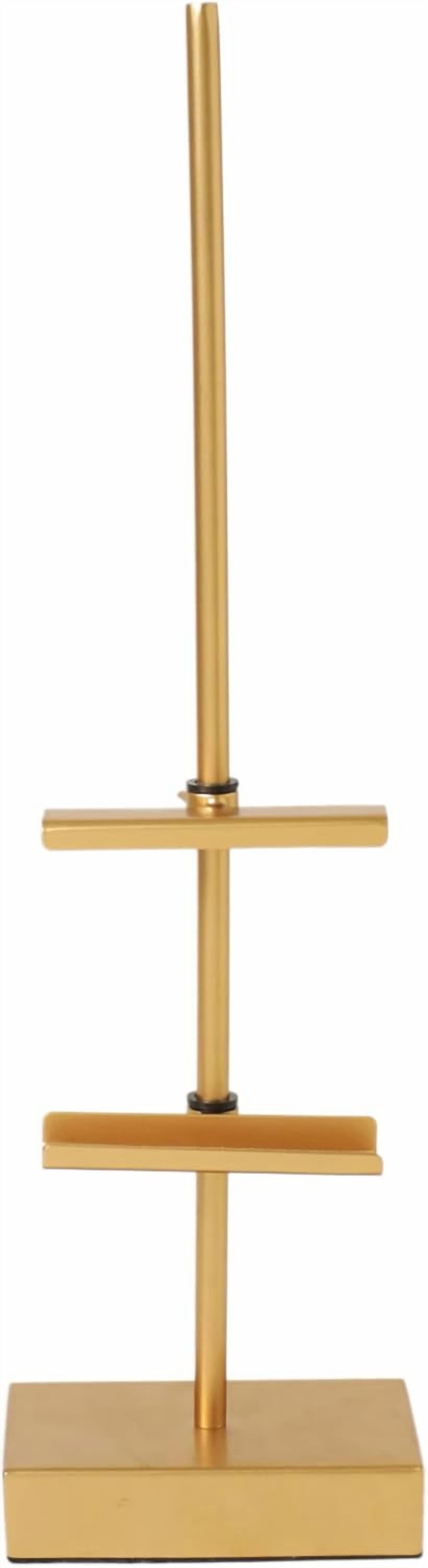 Gold Steel Adjustable Tabletop Easel - Decorative Stand for Pictures, Frames, Books, Cards, Plates - 1 Pack