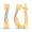 Yellow, variant on 10K White Gold Round Diamond Slender Crossover Hoop Earrings 0.05cttw