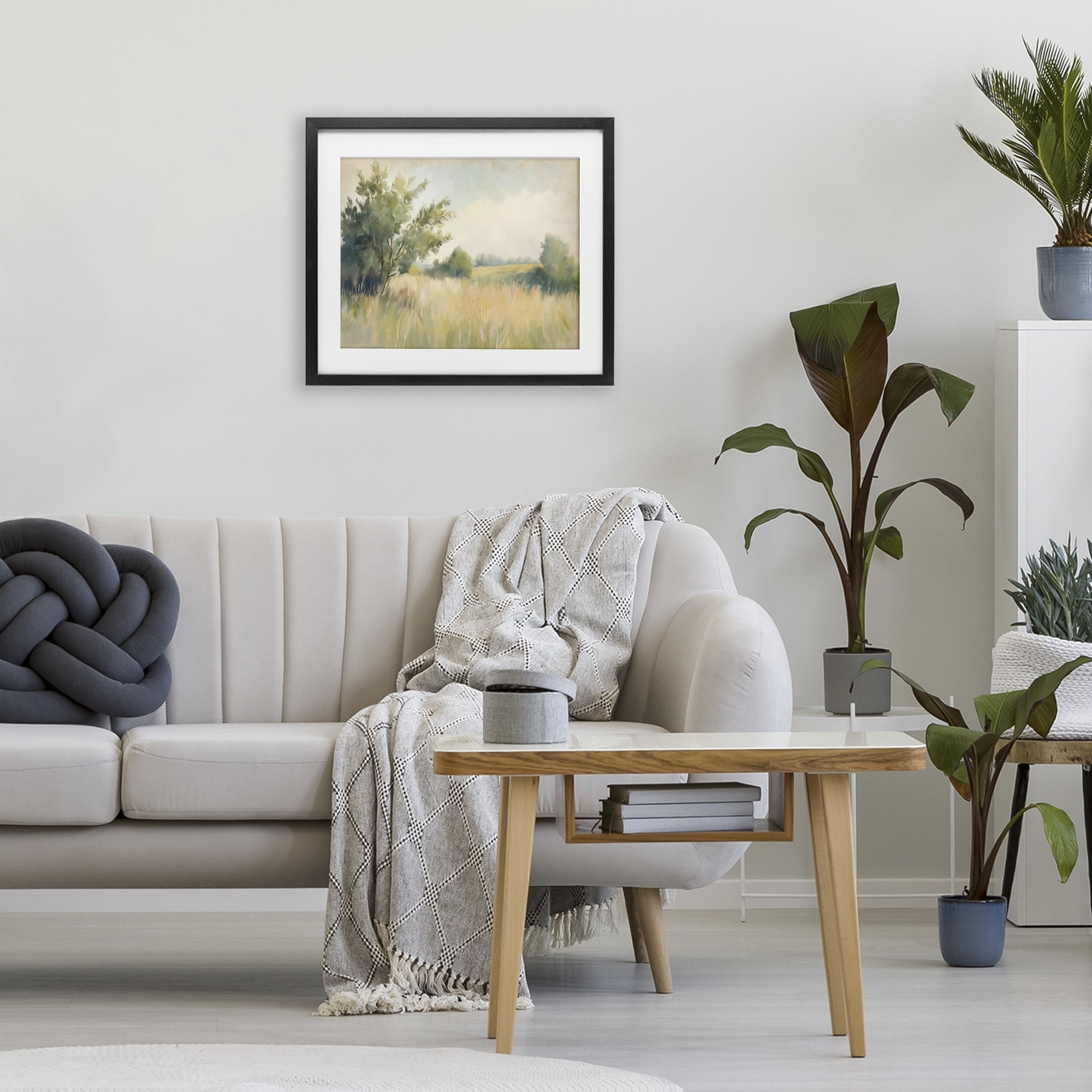 Stupell Industries Summer Green Meadow Black Framed Print Under Glass, design by Kim Allen