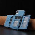 thumbnail image 6 of Allytechgroup Wallet Case for iPhone XR, RFID Blocking PU Leather Stand Phone Shell with Credit Card Slot Shockproof Protective Back Cover for iPhone XR Women Men, Lightblue, 6 of 8