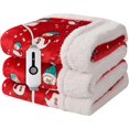 thumbnail image 1 of TEMOGU-Electric Heated Blanket Full Size 72"x84" - Christmas Snowman,4 Heat Settings,10H Auto Shut Off, Soft Flannel Material, Machine Washable,Snowman, 1 of 4
