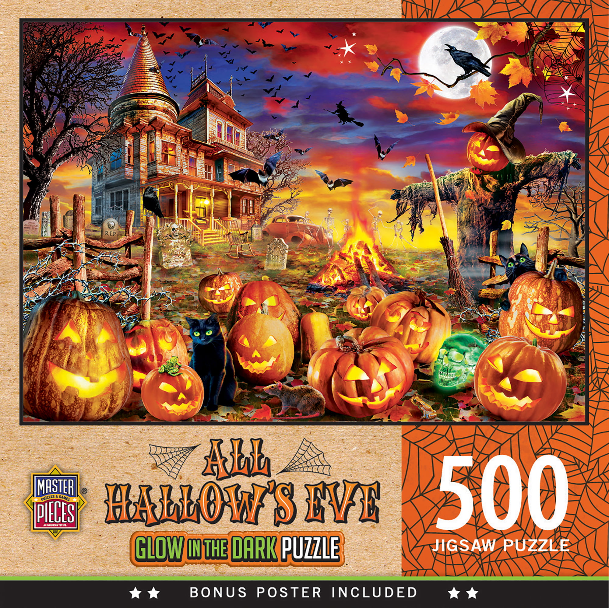 Jigsaw puzzle Seasonal Halloween All Hallows Eve 500 piece NEW Made in the USA 