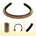 thumbnail image 6 of Unique Bargains Rhinestone Headband Decor Hairbands for Women Weddings Daily Wear Birthday Parties Coffee Color, 6 of 7