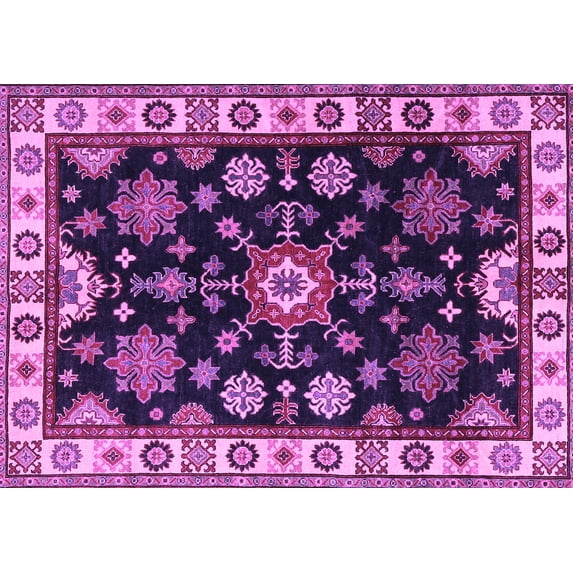 Ahgly Company Indoor Rectangle Persian Purple Traditional Area Rugs, 6' x 9'