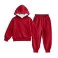 thumbnail image 6 of FAIWAD Boys Girls 2 Piece Outfits Hooded Sweatshirts Jogger Pants Athletic Sweatsuit Sets with Pockets, 6 of 9