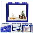 thumbnail image 4 of Fish Tank for Betta Fish, Stackable Mini Fish Tank Aquarium Tank Kit, 0.6 Gallon Acrylic Cube Fish Bowl for Sea Monkeys Shrimp Snails and Feeding Ant Moss Balls(Green), 4 of 8