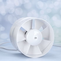 WRITWAA White Ventilation Fan Circular Duct Fan for Continuous Exhaust in Bathroom Kitchen