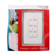 Control4 KPZ-6B1-W Wireless 6-Button Keypad Wall Switch, 120V, White