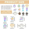 thumbnail image 6 of 22pcs Dog Paw Charms Dog Cat Pendants Pet Bear Footprint Pendant Rainbow Metal Animal Charms Hollow, 6 of 6