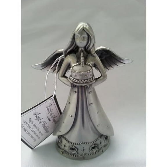 Angel of Birthdays – Faithful Angels Pewter Figurine in Gift Box, Inspirational Birthday Keepsake