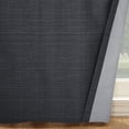 thumbnail image 4 of Mainstays Threaded Print Solid Color Room Darkening Rod Pocket Curtain Panel Pair, Set of 2, Black, 30 x 95, 4 of 6