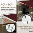 thumbnail image 5 of 7.8' x 6.8' Manual Retractable Awning, Patio Awnings Sunshade Shelter Cover with Crank Handle and Water-Resistant Polyester, Outdoor Canopy Sunsetter Awnings for Door, Window, Deck, Burgundy, 5 of 7