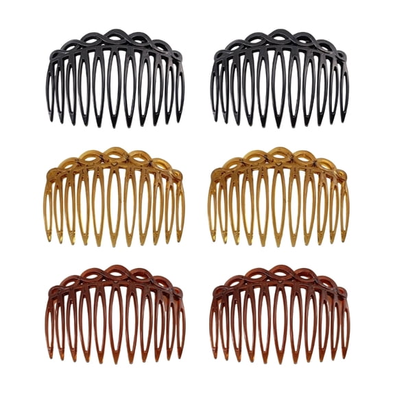 Hair Combs 6 Piece Set French Style Side Parting Combs Hair Decoration Hairpins
