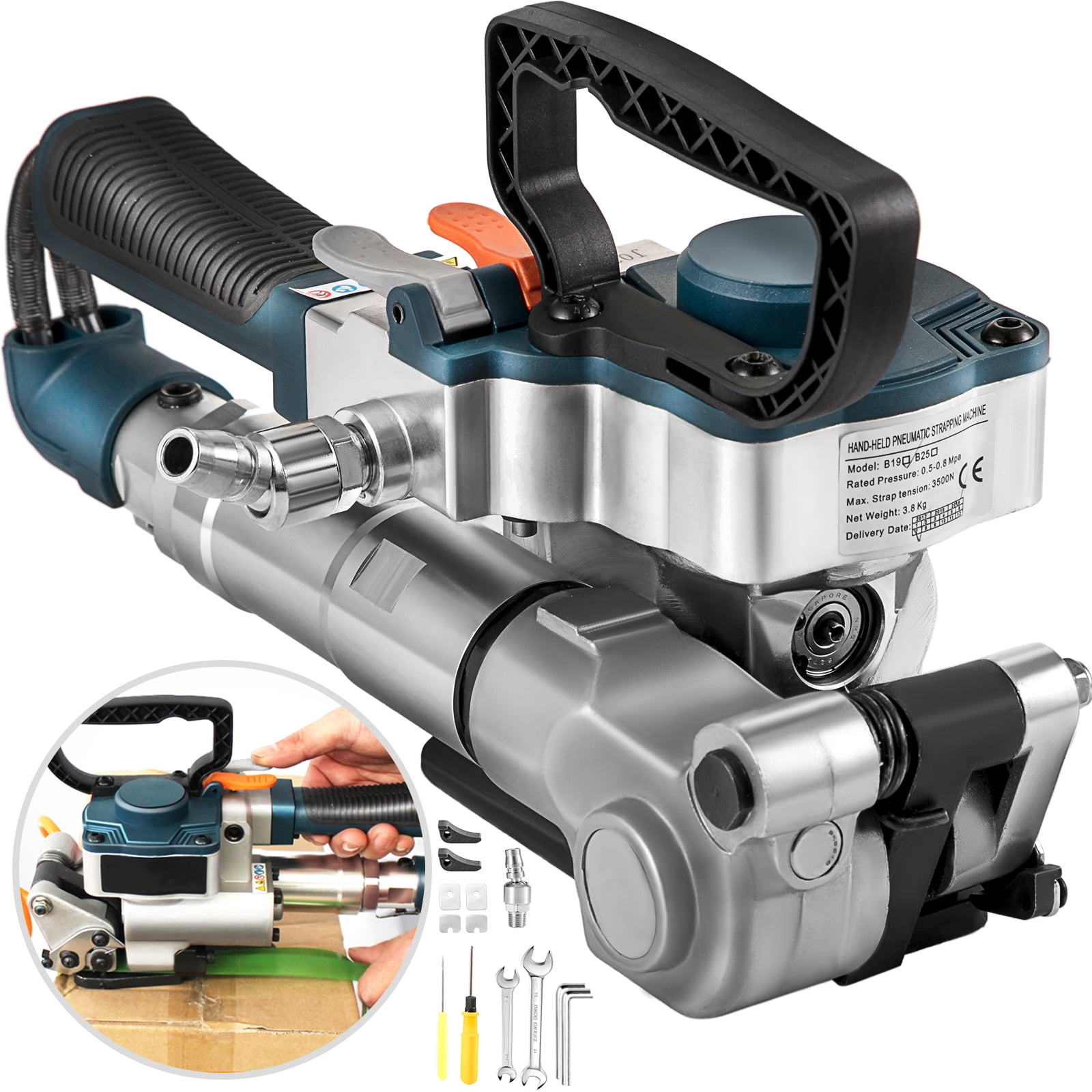 VEVOR Pneumatic Strapping Tool B19 Hand Held Strapping Machine With