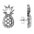 thumbnail image 1 of Pineapple Fashion Stud Earrings 14k White Gold, 1 of 2
