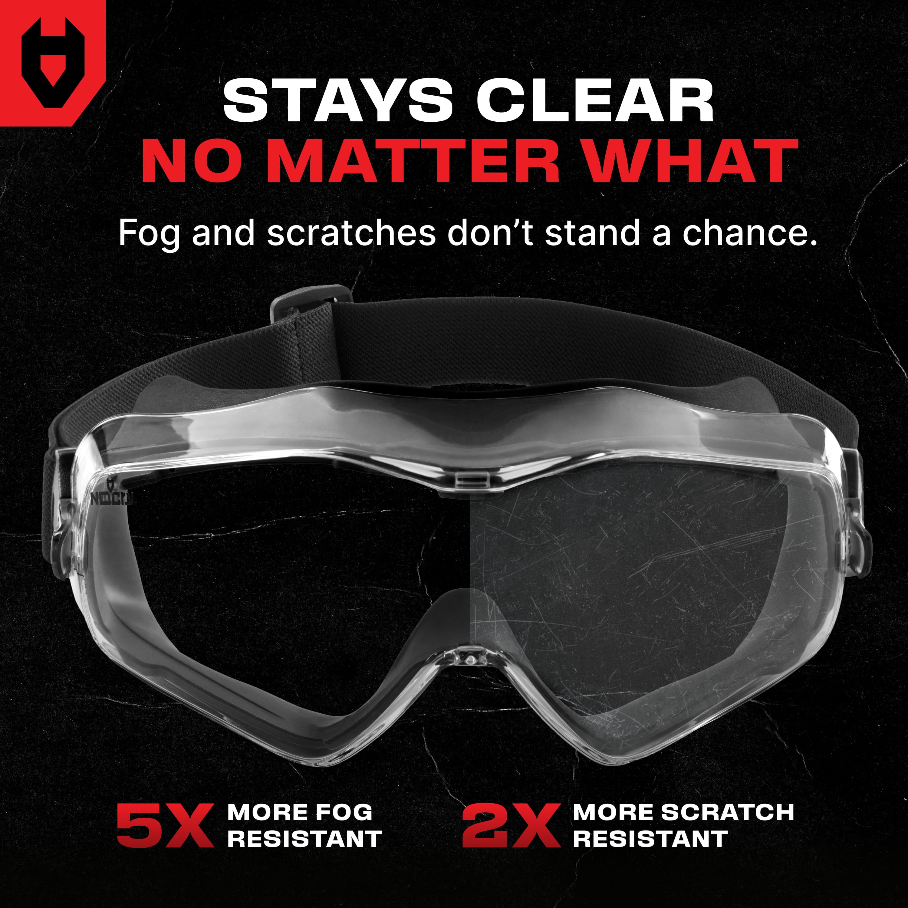 NoCry Safety Face Shield Mask for Work with Premium Anti Fog and Anti Scratch Technology — Durable ANSI Z87.1 Certified Grinding Face Shield with Extreme Impact Resistance