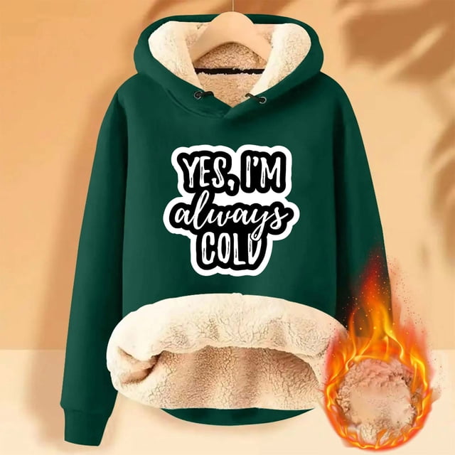 DPTALR Sweat à Capuche d'Hiver Chaud pour Femmes avec Poche Manches Longues