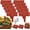 Red, variant on 40 Pcs Imitation Stone Garden Fence Plastic Retaining Edging Border Grey Cobbled Effect Landscape Decor Interlocking Decorative Panels Flower Bed Path Lawn Outdoor Picket Yard Grass Edge (Red,10pcs)