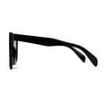 thumbnail image 4 of Squared Horn Rim Hipster Chic Plastic Boyfriend Rectangle Sunglasses All Black, 4 of 4