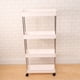 thumbnail image 5 of Estante de almacenamiento de plástico multicapa para baño, multifunción, para cocina y baño (blanco, 4 capas), 5 of 6