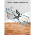 thumbnail image 2 of MOUNTUP Full Motion TV Wall Mount for Most 26-60 Inch TVs, Max VESA 400x400mm Bracket with Swivel Tilting Extension Level Adjustment LED LCD Flat Curved TVs Up to 77 LBS, MU0018, 2 of 5