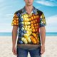 thumbnail image 2 of Balery Halloween Fruit Platter Camisas hawaianas de manga corta para hombre, camisas playeras de corte holgado, camisas de vacaciones con botones,Large, 2 of 7