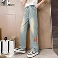 thumbnail image 2 of XXWXYD Clearence Sporty Chic Jeans 2025 Summer Thin & Stretch Fit Athleisure Pants for Active Girls Moisture-Wicking Lounge Essentials, 2 of 9