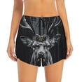 thumbnail image 2 of Vsdgher Majestic Forest Stag Athletic Shorts for Women, Women's Running Double Layer Shorts, High Waisted Yoga Shorts, Workout Athletic Shorts-Small, 2 of 7