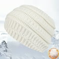 thumbnail image 3 of Prolriy Headbands for Women Knitted Headband with Wide Edge Empty Top Washing Headband Women's Autumn and Winter Warmth Ear Woolen Headband Head Wraps for Women White A, 3 of 3
