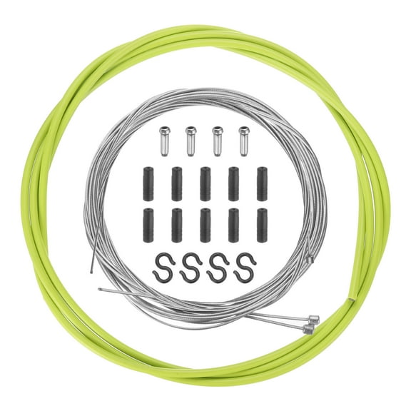 Bicycle Shift Cable Housing Set Bicycle Gear Shifter Transmission Cable, Green