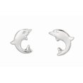 thumbnail image 1 of Boucles d'Oreilles Dauphin en Argent Sterling, 1 of 1