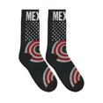 thumbnail image 4 of Athletic Socks Mexican America Flag Art Sport Running Calf Socks Crew Socks for Men Women, 4 of 7