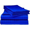 thumbnail image 3 of 400 Thread Count 100% Egyptian Cotton Sleeper Sofa Bed Sheet Set Stripe with 4 -PCS Fitted Straps, 3 of 6