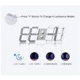 thumbnail image 2 of 3D LED Digital Wall Clock, 2 of 9