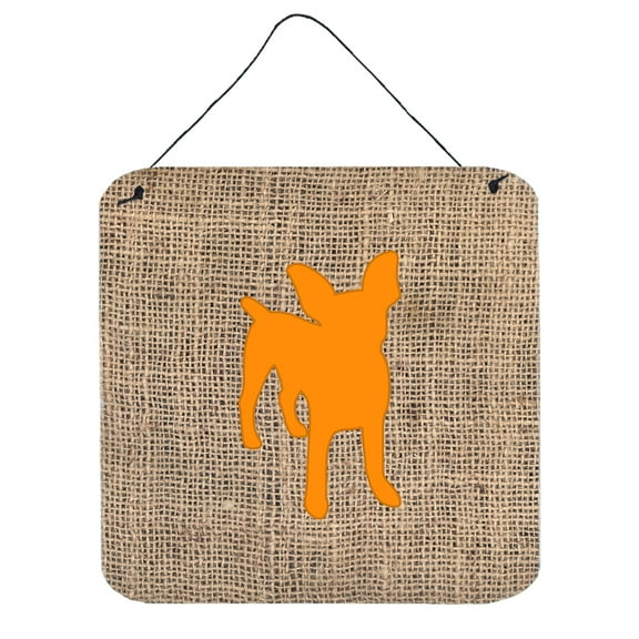 Chihuahua Burlap and Orange BB1108 Wall or Door Hanging Prints
