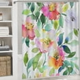 thumbnail image 6 of JEUXUS Spring Colorful Floral Seasonal Decorative Home Bathtubs Bathroom Curtain Decoration White, 6 of 7