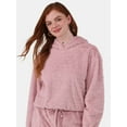 thumbnail image 3 of No Boundaries Plush Embossed Hoodie & Sweatpants Set, 2-Piece, Women's and Women’s Plus, 3 of 4