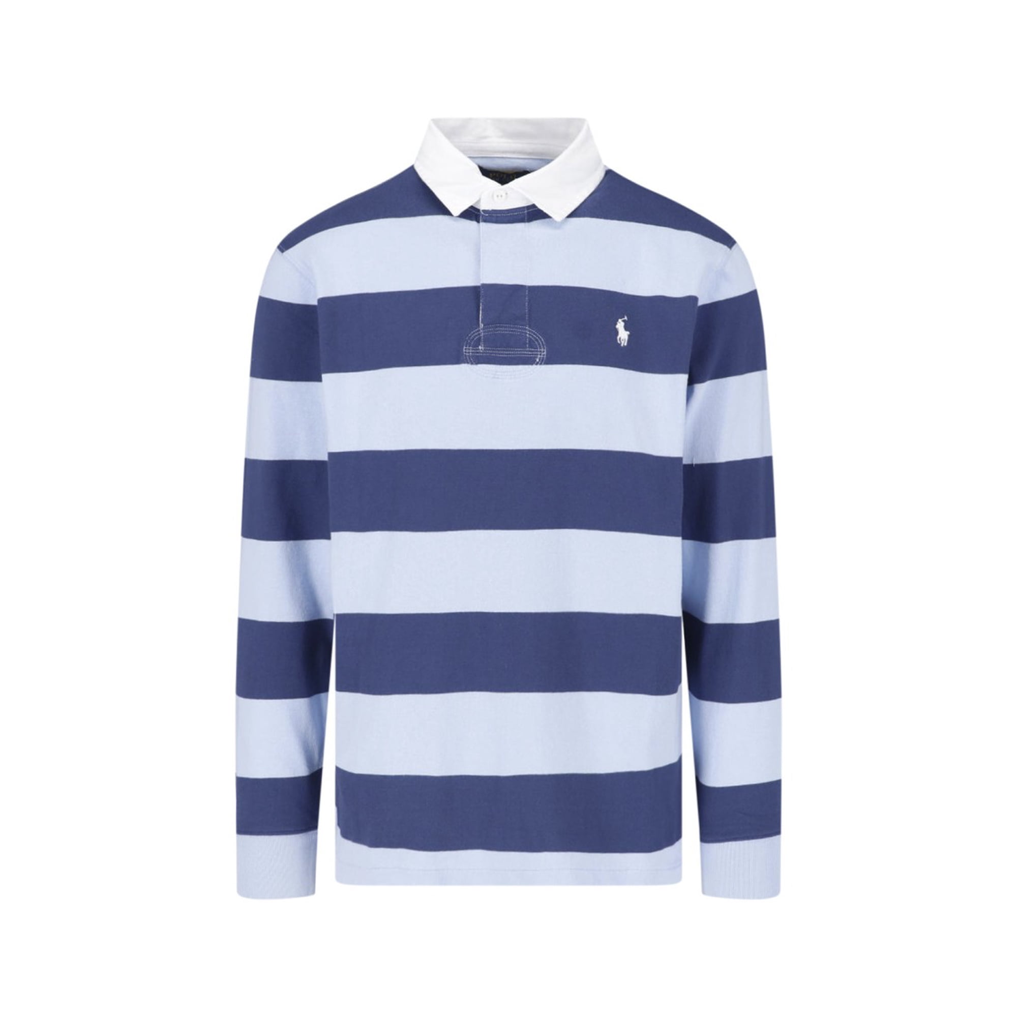 Ralph Lauren Blue Striped Rugby Polo