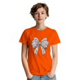 thumbnail image 2 of Women's Trendy Bow Graphic T-Shirt - Soft Cotton Casual Tee, Aesthetic Vintage-Inspired, 2 of 3
