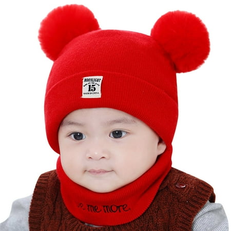 

Sunhillsgrace Double Ball Children s Wool Hat Wool Ball Baby Knitted Cap Elasticity