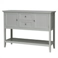 thumbnail image 6 of Patiojoy Buffet Cabinet Sideboard Wooden Console Table with 2 Storage Drawers & 2 Cabinets & Bottom Shelf Gray, 6 of 7