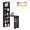 Black, variant on Advwin Wall Mounted Folding Murphy Desk with LED Light & Corkboard, Fold-Out Convertible Writing Table with Shelves & Magnetic Blackboard, Space-Saving Desk for Small Spaces & Home Office, White