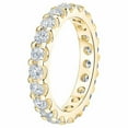 thumbnail image 2 of Pompeii 2 Ct Moissanite Eternity Ring Womens Wedding Band 14k Yellow Gold, 2 of 3