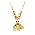 thumbnail image 1 of Gargantilla Italiana 14k De Elefante Y Bolas Tricolor, 1 of 5