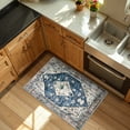 thumbnail image 2 of Lahome Decor 2'x3' Small Area Rug for Living Room,Machine Washable Non Slip Inside Floor Mat,Vintage Rug,Low Pile Lightweight Vintage Rug for Bedroom Dining Room Office Farmhouse,Blue, 2 of 10