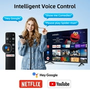Voice Remote Control for TCL Android TV, Replacement Remote RC802V for TCL TVs with Google Voice Function, Netflix, YouTube Buttons