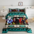 thumbnail image 3 of Aztec Comforter Set African Tribal Horse Printed Bedding Set,Farm Animals Duvet Insert Ethnic Tribe Arrow Dream Catcher Quilt Twin,Southwest Native Exotic Nordic Style Room Decor, 3 of 6