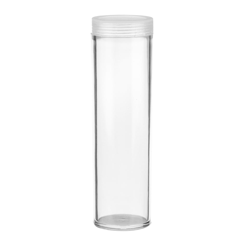 Rectangle Clear Plastic Storage Tubes With Flip Tops 1 7/8" Pack Of 100 