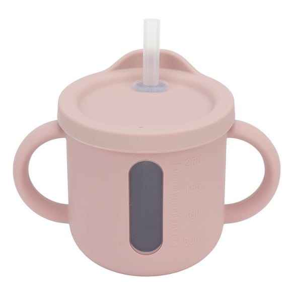 Tazas para niones Pequeños, Tazas de Silicona para Sorber, Taza de Abrenamiento para Niños Pequeños, Tazas de Silicona para Sorber, Doles Asas, Taza de Abrenamiento Liviano