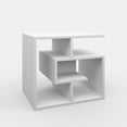 thumbnail image 5 of Ada Home Decor Furniture White 3 Tier Briscoe Modern Side Table, 5 of 6